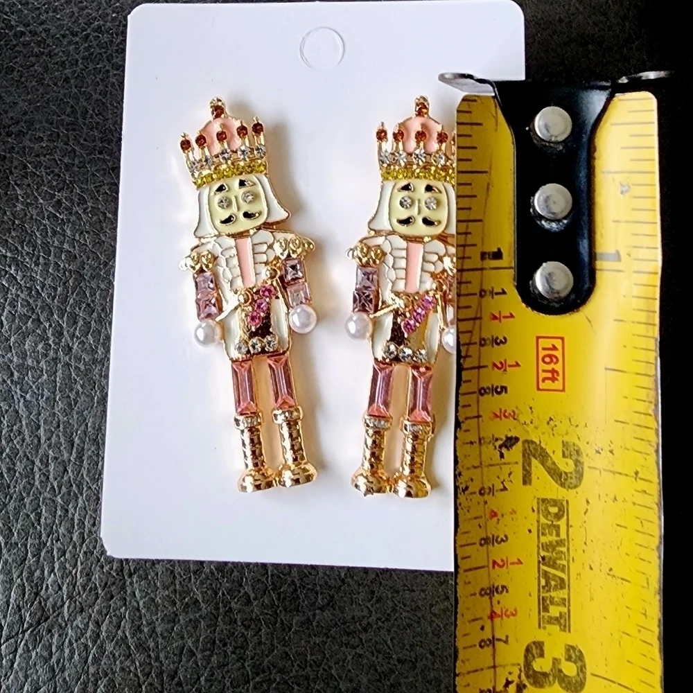 New Christmas nutcracker BaubleBar style stud earrings - Picture 4 of 4